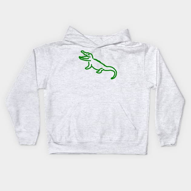 Alligator Kids Hoodie by kmtnewsman